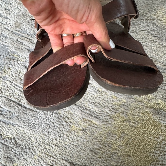 Fly London Sandals Bian flats Leather Sandals Brown strappy gladiator 40 9 9.5 - Picture 8 of 13